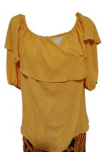 New Rosegal Women’s Size 18/2XL  Yellow Orange Short Sleeve  Pullover Top - $103.26 MXN