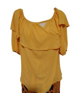 New Rosegal Women’s Size 18/2XL  Yellow Orange Short Sleeve  Pullover Top - $102.14 MXN