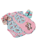 Newborn Girls Unicorn 4 Pc Gift Set Tendertyme T-shirt w/snap crotch &amp; B... - $12.91