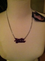 Justin Bieber Purple Necklace - £30.88 GBP