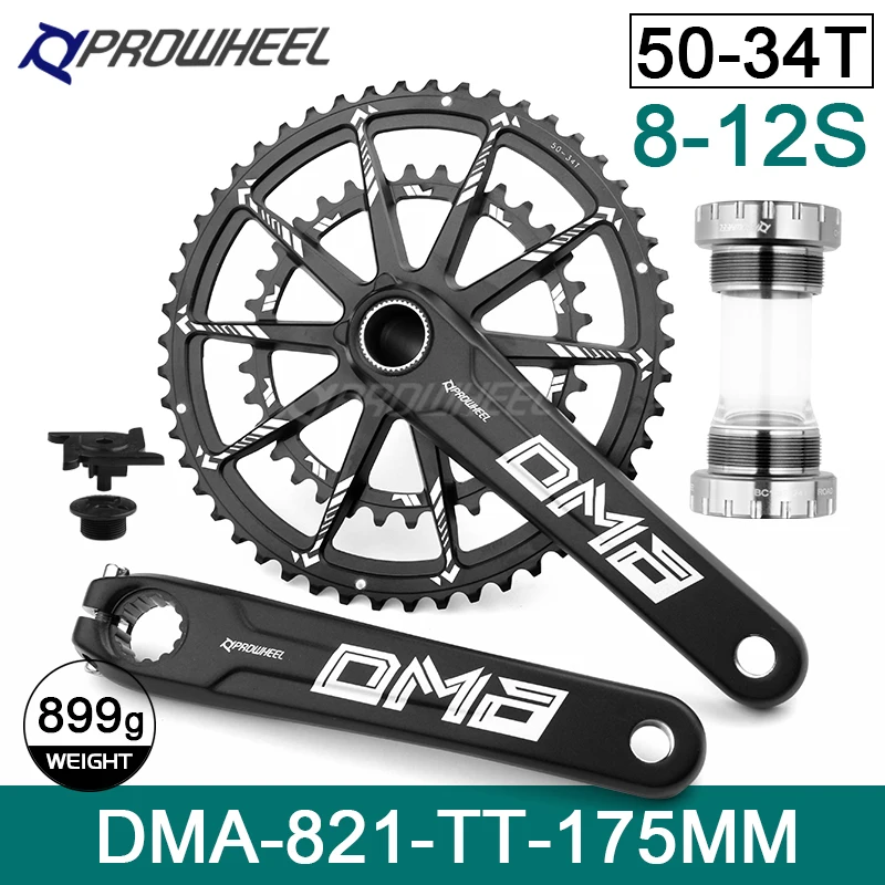 Prowheel 2x11 Speed Crankset 2x12S Road Bike Crank 50T/34T Chainring 170 172.5 1 - £141.23 GBP