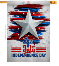 Independence Day House Flag Fourth Of July 28 X40 Double-Sided Banner - £29.48 GBP