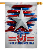 Independence Day House Flag Fourth Of July 28 X40 Double-Sided Banner - $36.97