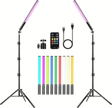 2 Pack Rgb Led Video Light Wand Stick With Tripod, Hagibis Photography, ... - $129.93