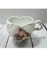 Vintage Victorian Footed Tea Cup  Heart Shaped Handle - Cup Only - £15.27 GBP