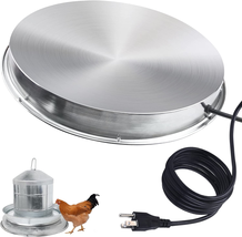 Chicken Water Heater 15 in for 5 Gallons Chicken Drinker, 125W Poultry Waterer H - £35.01 GBP