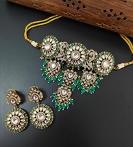 VeroniQ Trends-Bollywood Style Victorian Polki Kundan Necklace With Pearls-India - £279.77 GBP