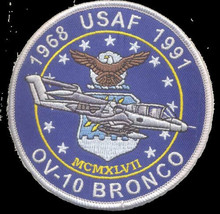 Usaf Air Force OV-10 Bronco Mcmxlvii 1968 1991 Military Round Embroidered Patch - £27.64 GBP
