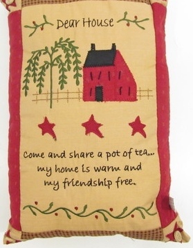 Primary image for 78054dh Dear House Pillow... Primitive pillow 