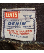 Levis Shorthorn Sanforized Denim Skirt ALine Midi Vtg Western Diamond Pe... - $552.94