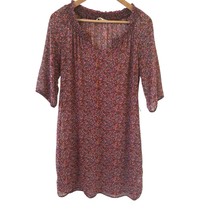 Old Navy Womens Midi Dress Dark Cottagecore Size Small Ditsy Floral Peas... - $551.60 MXN