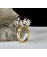 Certified Natural Ruby Star 36.57 Ct Cab Fancy Diamond 18K Gold Cocktail... - $574,197.31 MXN