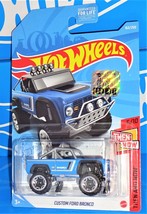 Hot Wheels 2021 Factory Set Then And Now #163 Custom Ford Bronco Blue - $3.96