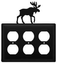 Village Wrought Iron Moose Triple Outlet Cover - £12.97 GBP
