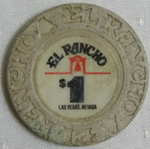 $1 El Rancho Las Vegas, Nevada Poker Chip, Vintage, Obsolete - £15.72 GBP