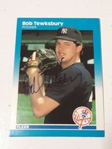 Bob Tewksbury New York Yankees 1987 Fleer Autograph Card #117 READ DESCRIPTION - £3.86 GBP