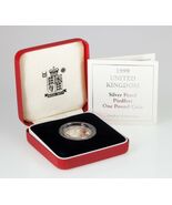 1999 Great Britain Silver One Pound Proof Piedfort Coin, KM P31 - $191.69