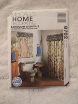 8702 UNCUT McCalls Vintage Sewing Pattern Bathroom Essentials Curtain + Covers - £7.53 GBP