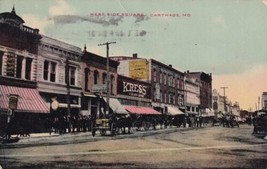 West Side Square CARTHAGE Missouri MO Kress 5&amp;10 Store Antique 1910 Postcard D41 - £2.39 GBP