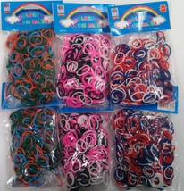 3600 New RED BLUE WHITE PINK BLACK GREEN ORANGE Color Loom Refill Rubber... - £14.22 GBP