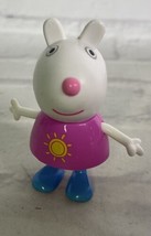 Peppa Pig Suzy Sheep 2.5in Action Figure Toy With Pink Shirt Sun On Chest - £6.33 GBP
