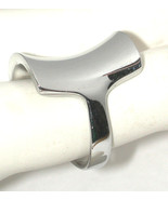 Modernist Design square Ring Stainless Steel Size 7 QVC signed - €10,35 EUR