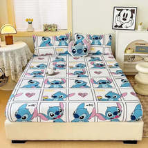 1pcs Disney Stitch Bedding Set Lilo &amp; Stitch Pillowcase Duvet Cover Bedc... - £4.77 GBP+