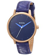 Nixon Women&#39;s Kensington Stainless Steel Watch with Leather Band in Coba... - £55.78 GBP