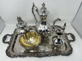 Reed and Barton 1795 1796 Winthrop Coffee Tea Set   Community Serving Tray - $296.95