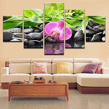 Canvas Wall Art 5 Pieces Butterfly Orchid Flowers Canvas Print Wall Art ... - £54.59 GBP