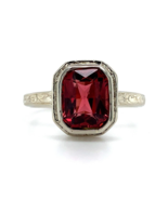 14k White Gold 1.92 Carat Genuine Natural Garnet Ring Size 6.25 (#J5819) - $737.08 CAD