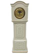 Lenox China Patriarch Grandfather Clock Figurine Ivory/Gold Quartz - $28.49