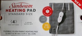 Sunbeam Heating Pad Standard Size w/4 Heat Settings, 2hr Auto-Off, 12in. x 15in. - £18.61 GBP