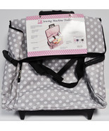 Sewing Machine Trolley Gray and White Polka Dot - £77.68 GBP