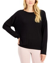 Alfani Womens Super Soft Modal Long-Sleeve Sleep Top Size Medium, Classic Black - £33.27 GBP