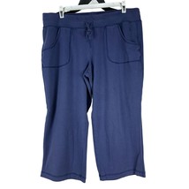 Danskin Now Women&#39;s Loose Fit Capri Pants Size L Blue - £9.65 GBP