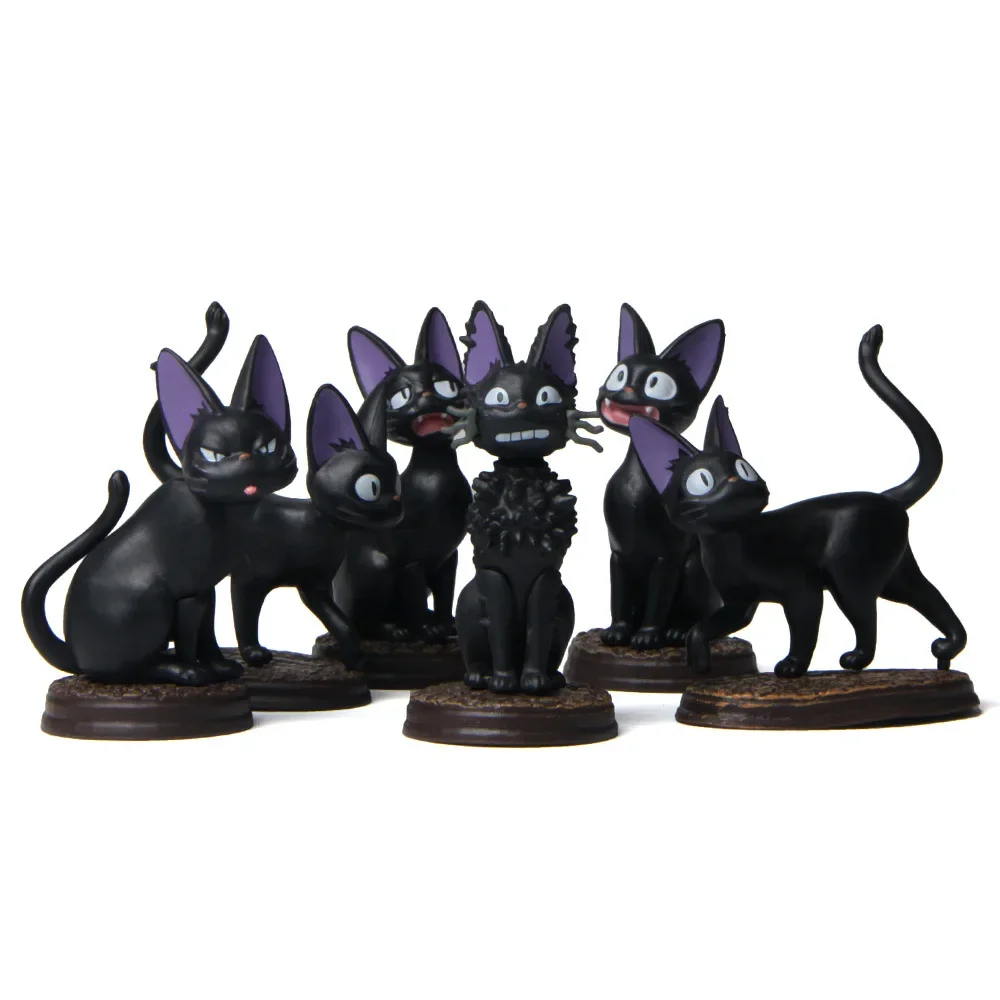 Random 1pc Black Cat  Anime Figures Cute Model Girl Birthday Gift Toys - £9.33 GBP