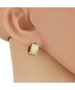 Two Tone (Silver &amp; Gold Tone) Huggie Hoop Earrings - $21.99