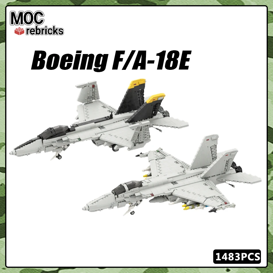 WW2 Military Fighter Series Boeing F/A-18F Aircraft MOC Building Block Toys - £185.66 GBP+