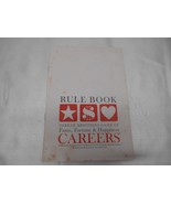 Old Vtg 1965 PARKER BROTHERS ORIGINAL RULE BOOK FOR CAREERS BOARDGAME GAME MANUA - £15.68 GBP