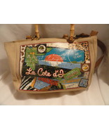 Relic Safari Canvas Purse Handbag Beige Tan Bamboo Handle Shoulder Strap... - $9.99