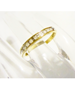 10K YELLOW GOLD DIAMOND ROUND INSET BAND RING, SIZE 7, 0.20(TCW), 1.8GR ... - £179.85 GBP