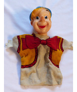 Vintage 1960s Pinocchio doll toy glove hand puppet rubber head cloth body - £30.79 GBP