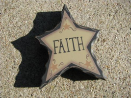  WD902 - Faith Wood Standing Star  - £2.34 GBP