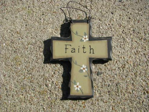  WD803 - Faith Mini Wood Cross  - $1.95
