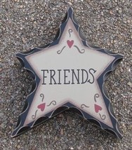  wd907-Friends Wood Standing Star  - £2.31 GBP