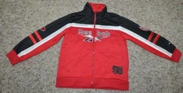 Boys Jacket Reebok Red, Black &amp; White Spring Athletic Track Coat-size 5/6 - £7.00 GBP