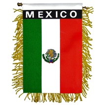 Mexico Flag Mini Banner 3&quot; x 5&quot; - £7.19 GBP