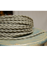 Clay Color Twisted Cloth Covered Wire, Vintage Style Lamp Cord, Flex Pow... - £1.08 GBP