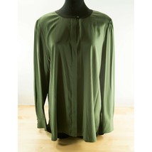 Tory Burch Green Black Colorblock Silk Button Down Blouse Top 14 NWOT  - £111.07 GBP